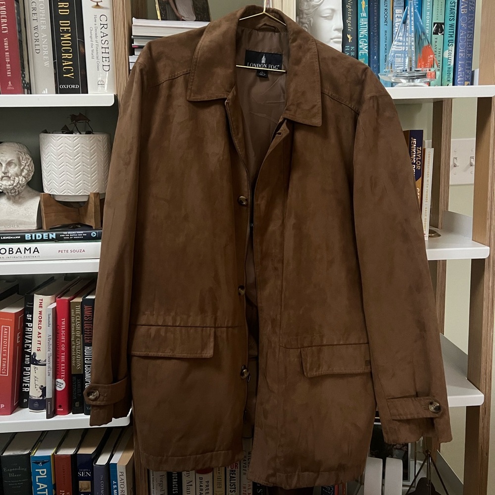 Vintage with tags London fog faux leather jacket S L